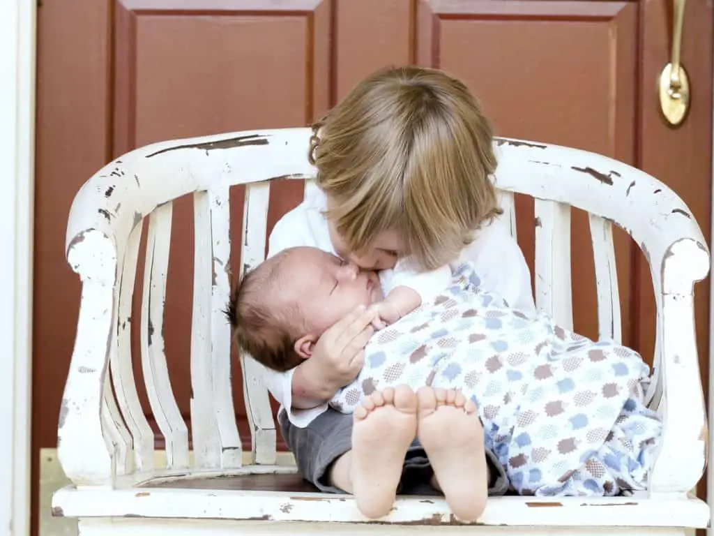 two under two babies meeting for the first time