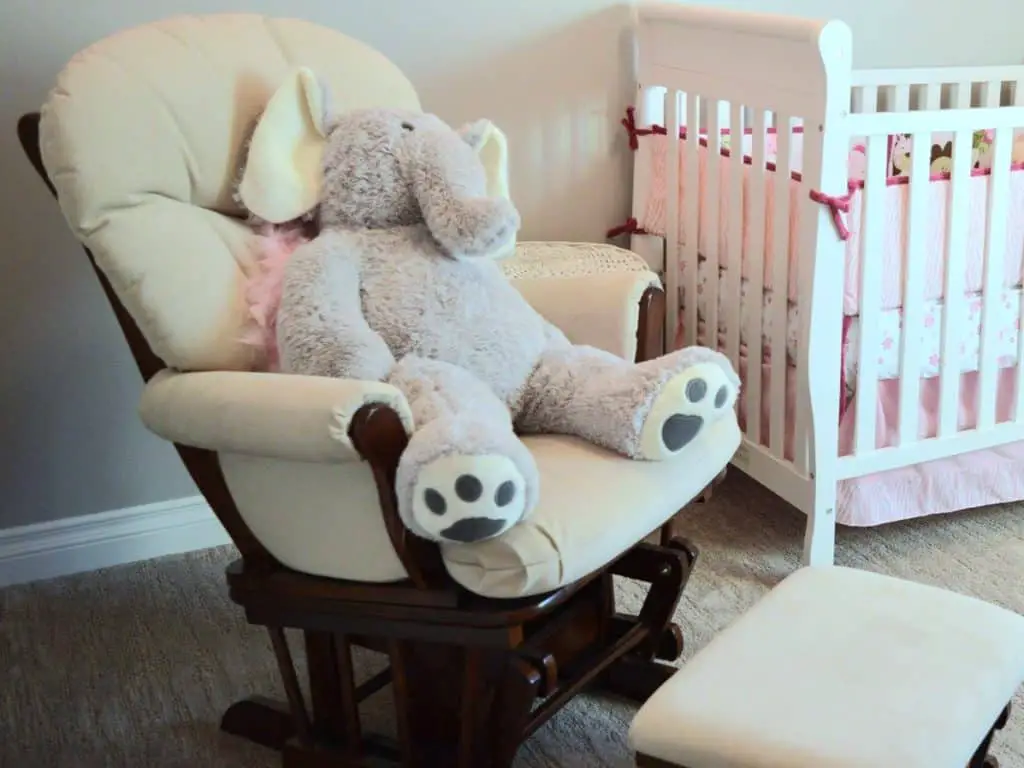 space saving rocking chair or glider for small nursery 