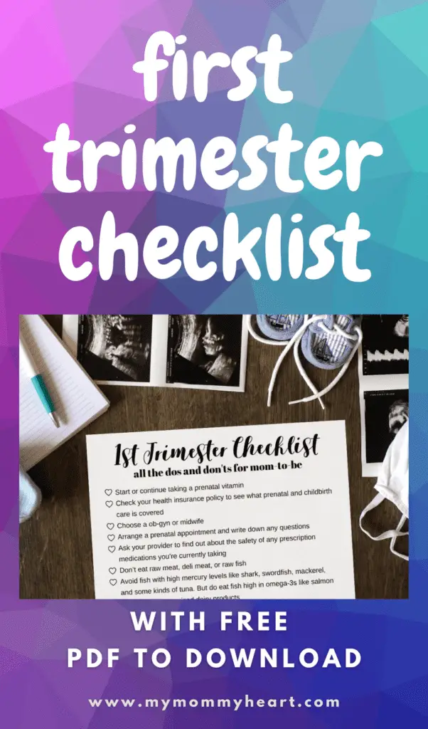 First Trimester Checklist – all the pregnancy dos and don'ts - myMommyHeart