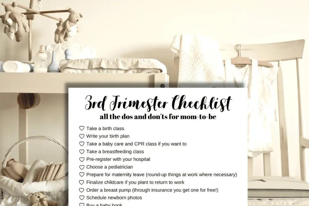 third trimester checklist