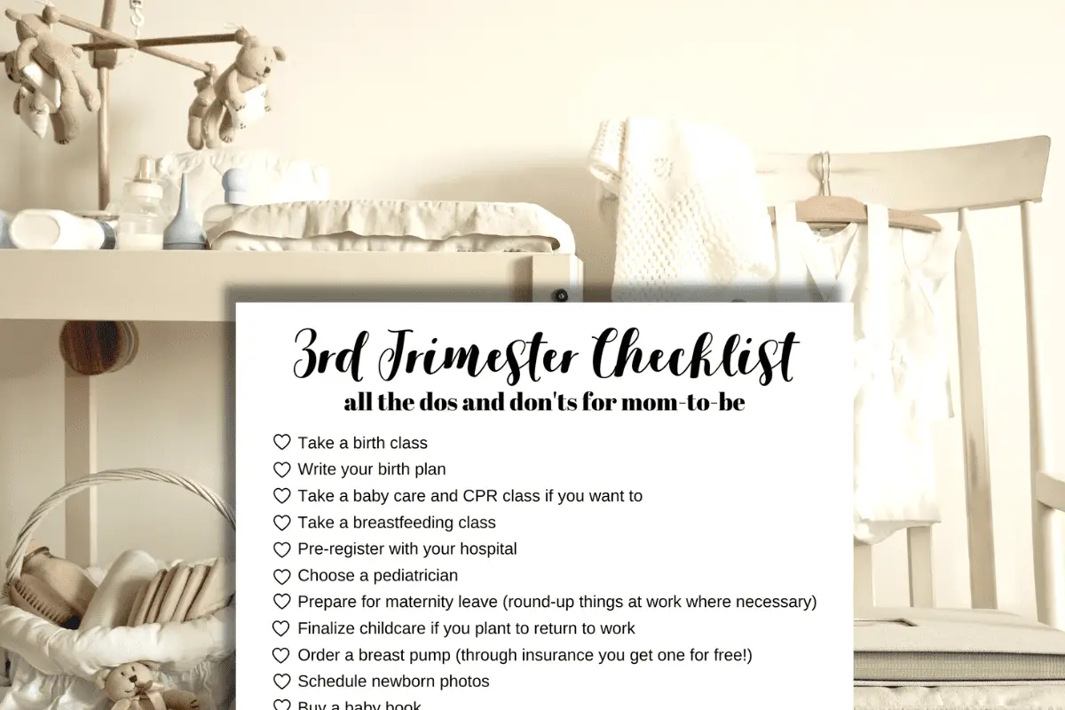 Third trimester checklist – ready for your baby