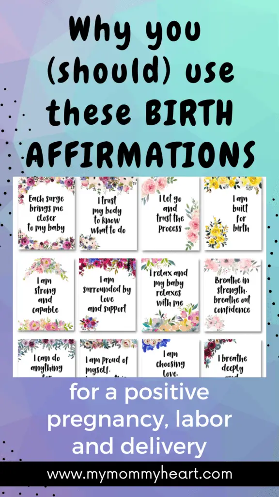 pinterest pin birth affirmations