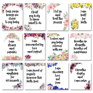 Positive birth affirmations - with printable pdf cards - myMommyHeart